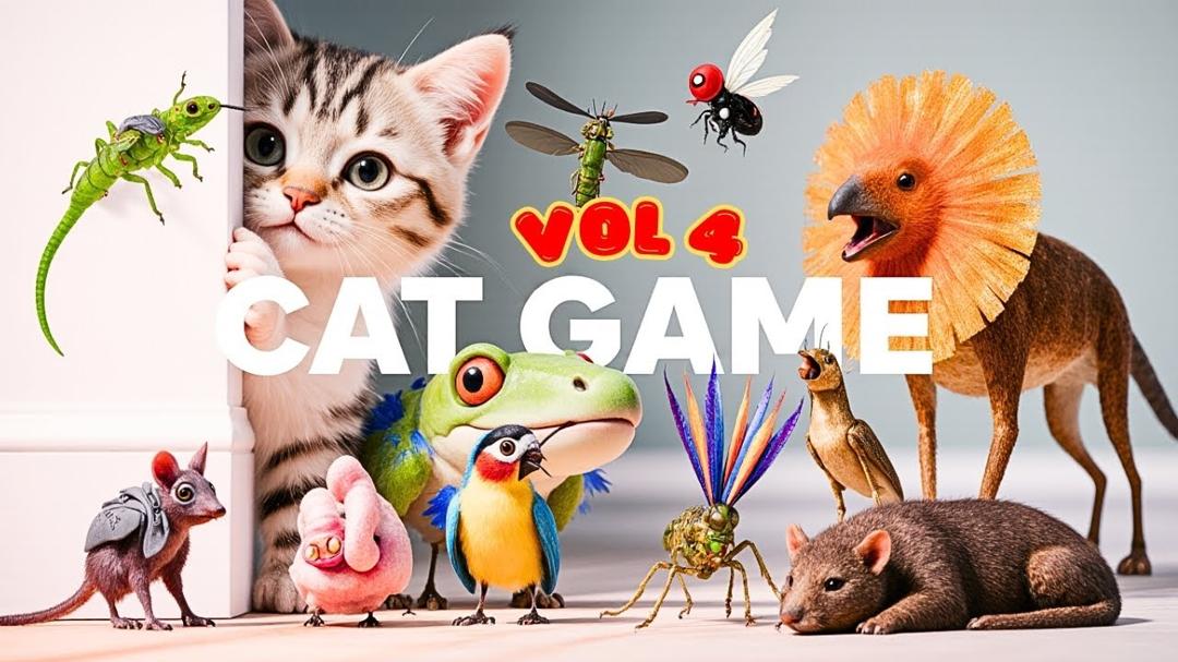 CAT GAMES | GAME FOR CATS | VIDEOS for CATS to Watch  3 HOUR | Cat Game Garden Vol 4