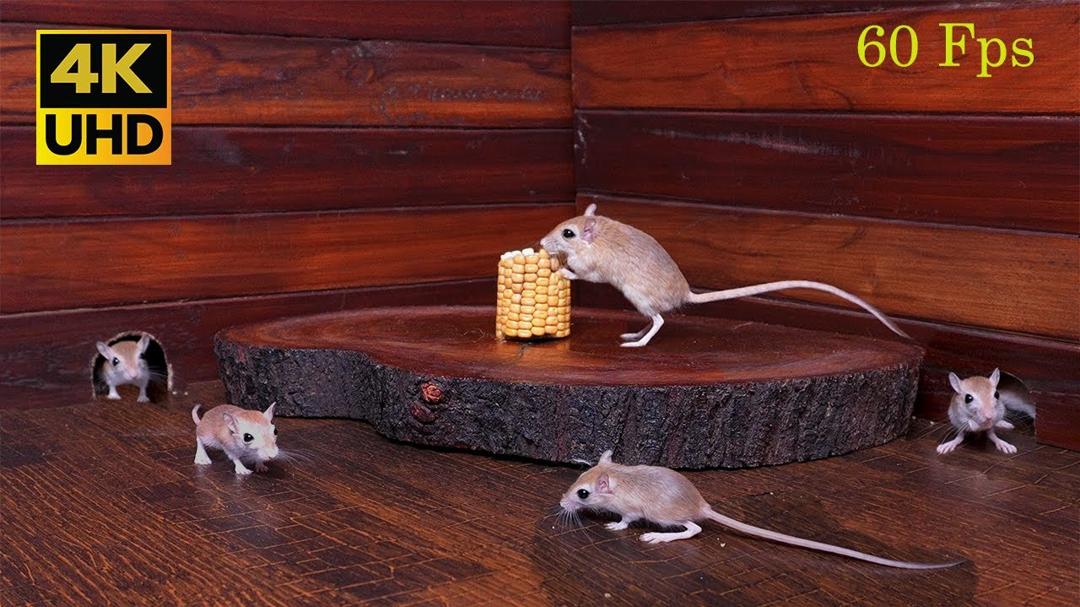 Cat TV – Baby Mice Play Hide & Seek with Mom for Ultimate Cat TV Entertainment 4k 8 hour