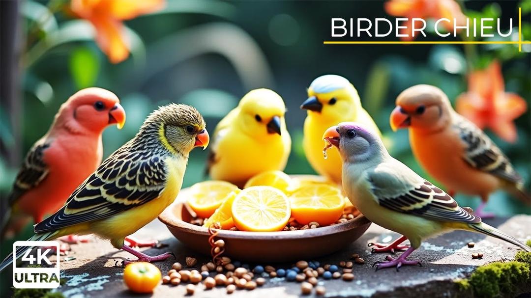 🔴 Birds & Squirrels Share Food in a Peaceful Moment Together🕊️🐿️ Live 12 Hours in Ultra HD 😺