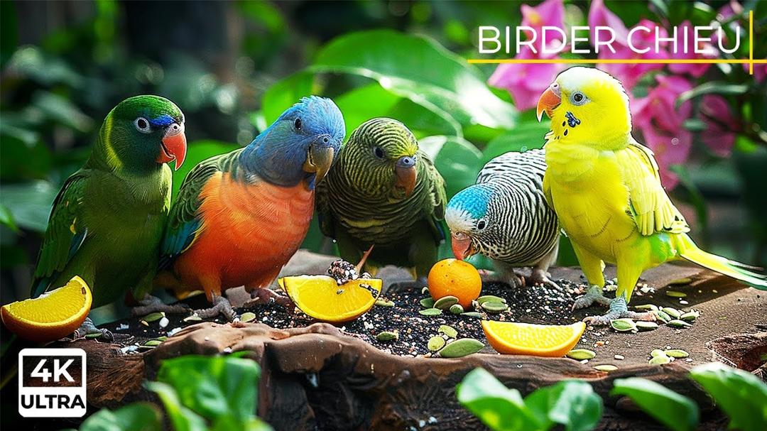 🔴😸Playful Birds and Squirrels Among Festive Decorations 🕊️🐿️ Live 12 Hours in Ultra HD 😺