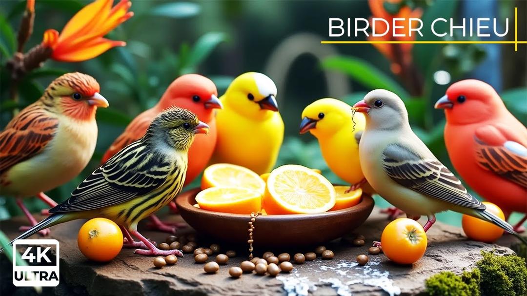 Birds & Squirrels Lunch on a Sunny Afternoon 🐿️ Cat entertainment videos