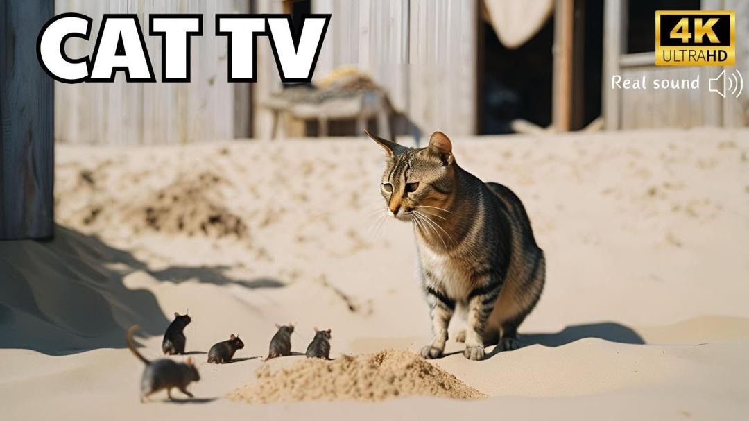 Cat TV for Cats to Watch🐱| Adorable Mice Squabble and Squeak While Digging Burrows | 3Hr | Cat games
