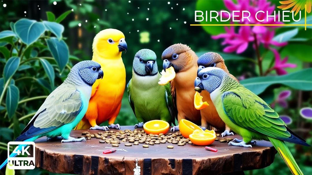 Birds & Squirrels Find Food in the Garden 🕊️🐿️ Bird Videos & Cat Games