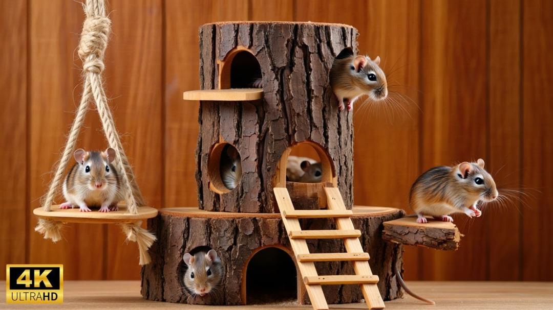 Interactive Cat TV | Mouse Hide & Seek jumping Chase | 8 Hours of Fun in 4K UHD!
