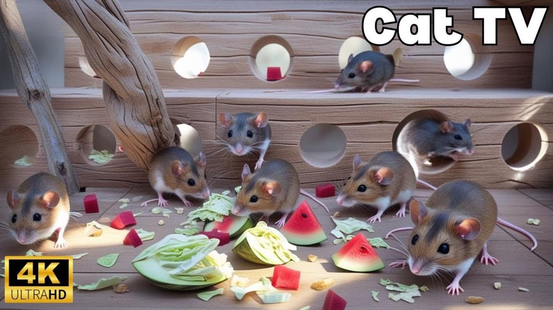 Ultimate Cat TV: Mice Running, Hiding & Playing Hide & Seek – 3 Hours of Feline Fun | 4K UHD