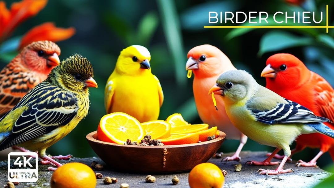 🔴😸 Birds and Squirrels Playing in a Garden of Spring Flowers 🕊️🐿️ Live 12 Hours in Ultra HD 😺