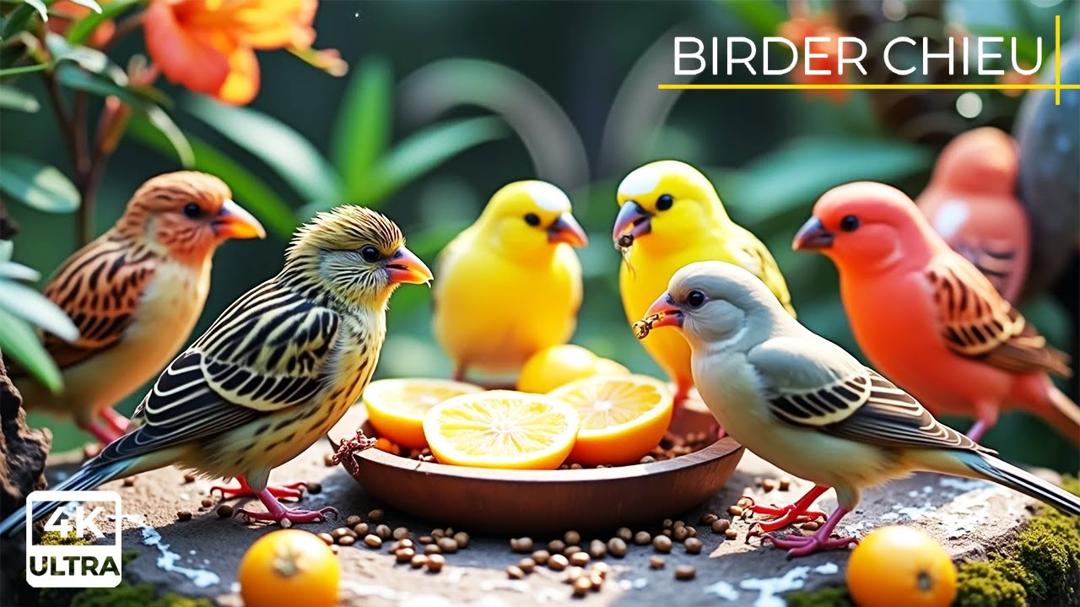 🔴Birds & Squirrels Find Food on a Rock🕊️🐿️ Live 12 Hours in Ultra HD 😺