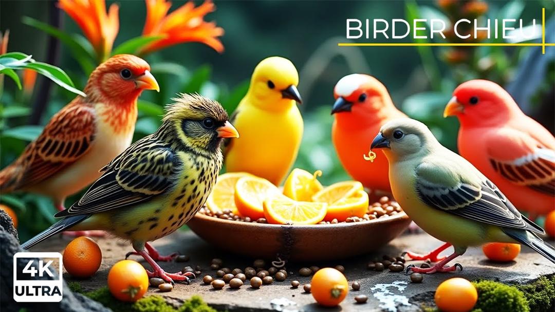 🔴 Birds & Squirrels Find Food on a Summer Lawn🕊️🐿️ Live 12 Hours in Ultra HD 😺
