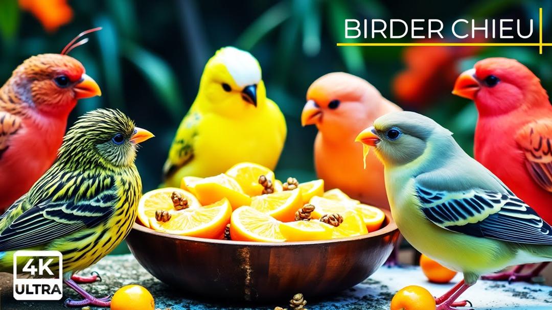 🔴😸 Birds and Squirrels Enjoying the Evening Meal 🕊️🐿️ Live 12 Hours in Ultra HD 😺