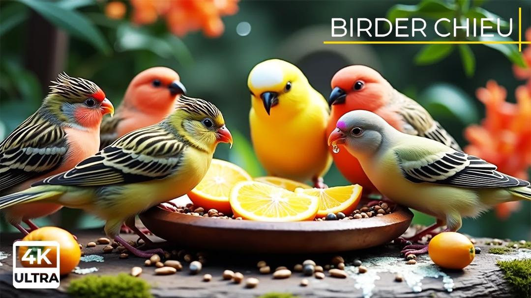 🔴 Birds & Squirrels Find Food on the Stools🕊️🐿️ Live 12 Hours in Ultra HD 😺