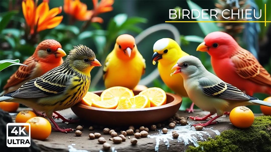 🔴 Birds and Squirrels Enjoy a Picnic Together Under a Tree 🕊️🐿️ Live 12 Hours in Ultra HD 😺