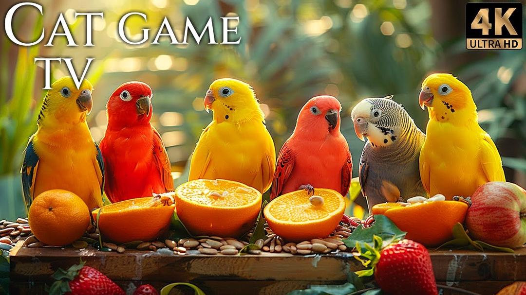 🔴😻 Cat TV for Cats 😸 Birds & Squirrels Flock to the Table 🕊️🐿️ Live 12 Hours 4K HDR