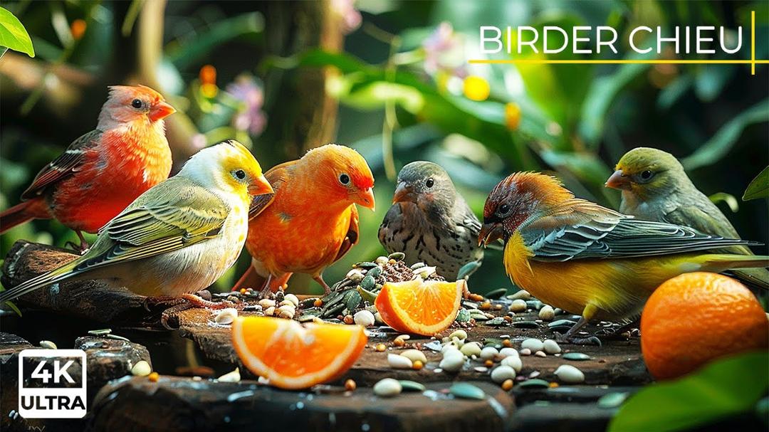 🔴😸 Birds and Squirrels Enjoy Life in the Garden🕊️🐿️ Live 12 Hours in Ultra HD 😺