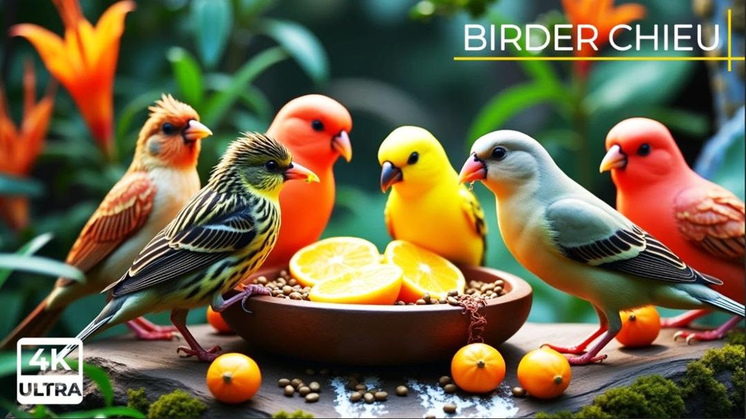 🔴 Birds & Squirrels Find Food on the Stools🕊️🐿️ Live 12 Hours in Ultra HD 😺