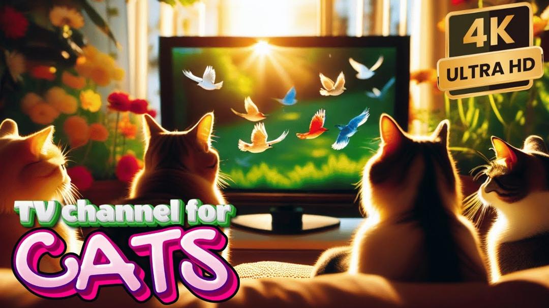 Cat TV for Cats to Watch 😺 Party of Birds and Squirrels 🐿 4K HDR 60FPS