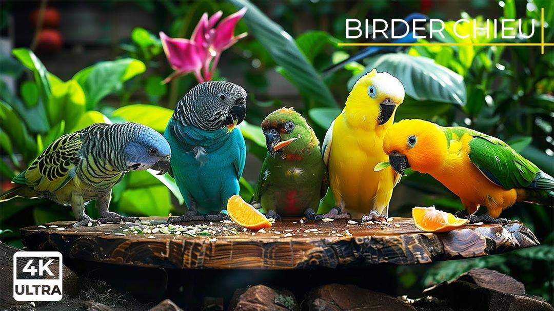 🔴😸 Birds and Squirrels Enjoying a Cozy Afternoon Together 🕊️🐿️ Live 12 Hours in Ultra HD 😺