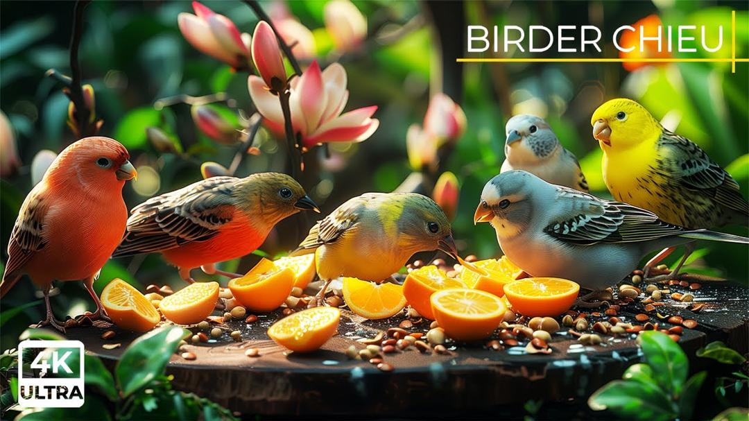 Birds and Squirrels Party on the Terrace  🕊️ 🐿️ Funny Cat Videos 😸