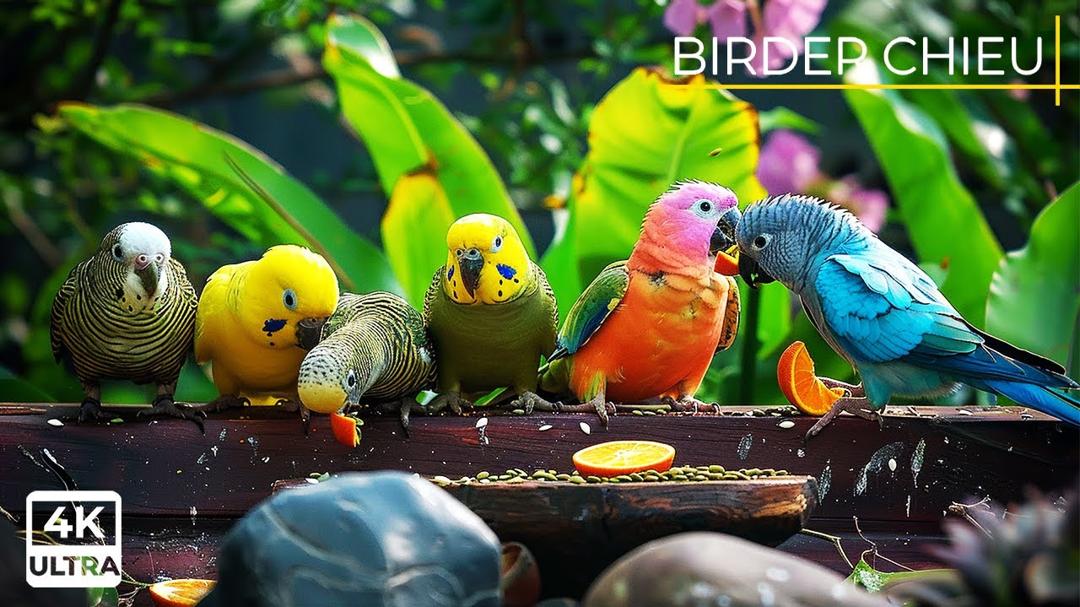 Birds & Squirrels Play on the Patio 🕊️ 🐿️ Bird Videos for Cats 😸
