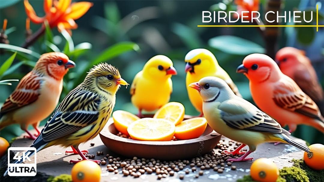 🔴Adorable Little Birds and Awesome Red Squirrels 🕊️🐿️ Live 12 Hours in Ultra HD 😺