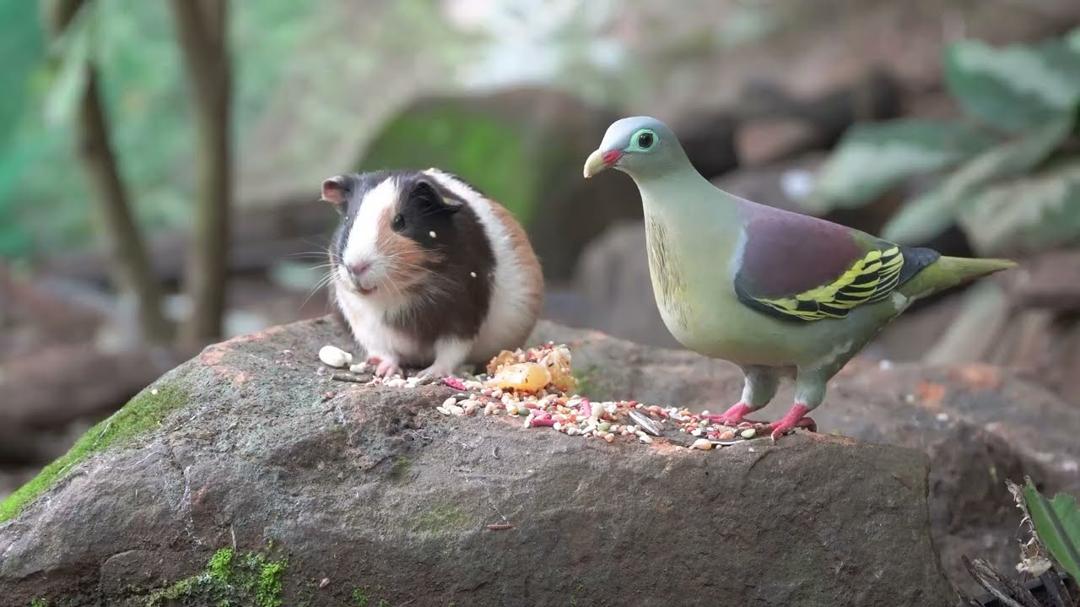 Cat TV - Dog TV NO ADS 😺💐 Birds and Chipmunks Having Fun in a Blooming Garden 🐿 Cat Games 4K HDR
