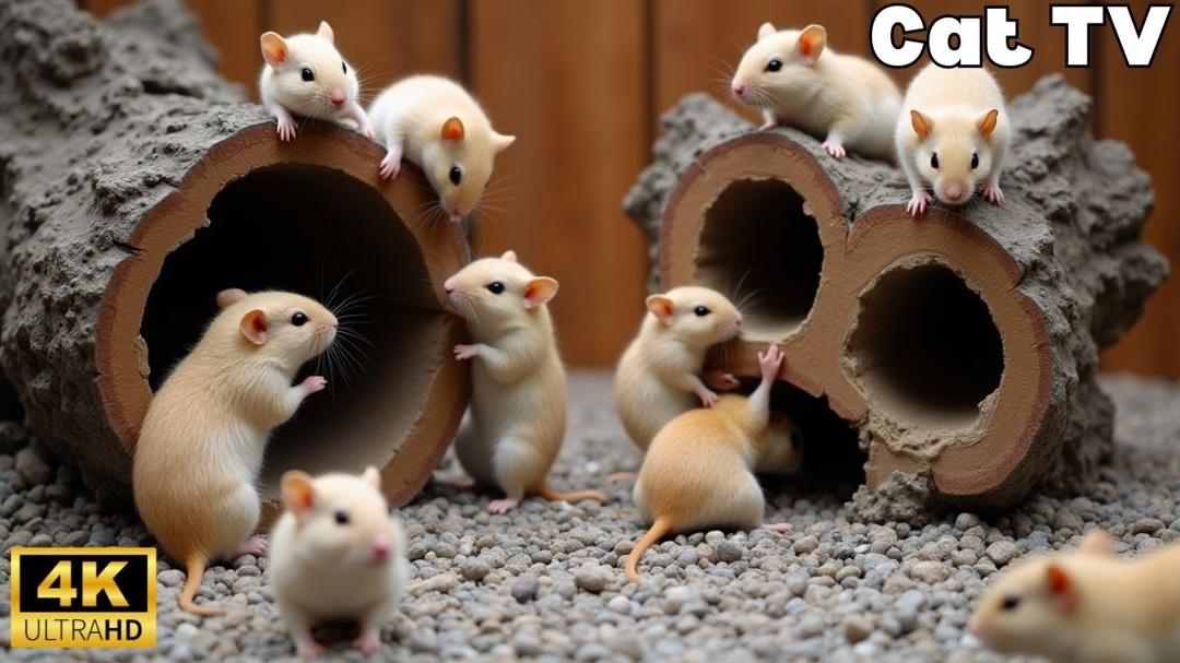 Ultimate Cat TV: Mice Hide & seek, Running, Squeaking & Digging – 3H of Non-Stop Fun | 4K UHD