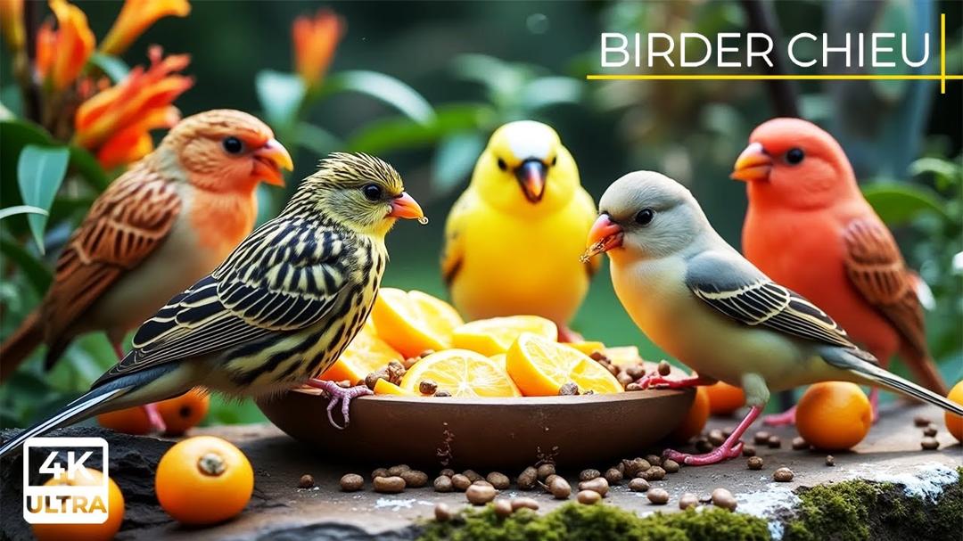 🔴Birds & Squirrels in a Golden Field🕊️🐿️ Live 12 Hours in Ultra HD 😺