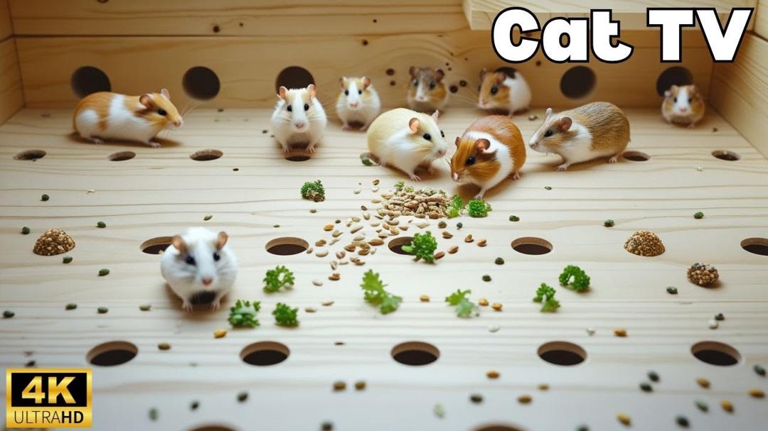 Cat TV for Cats | Mouse Hide & Seek, In & Out Play – 8 Hours of Fun in 4K UHD