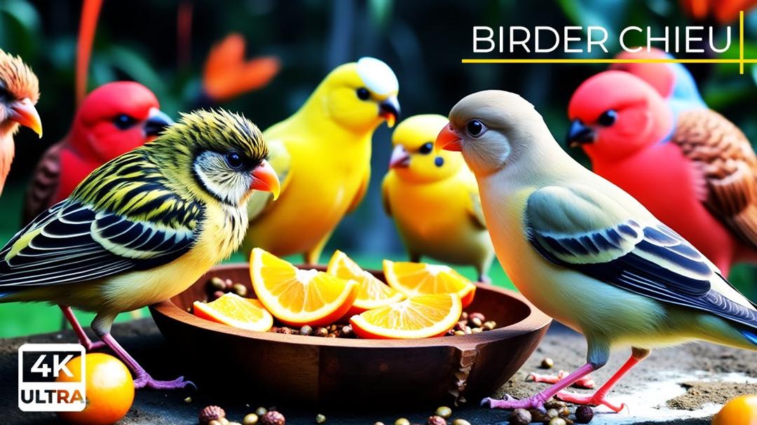 🔴😸 Birds and Squirrels Sharing Food at the Feeder 🕊️🐿️ Live 12 Hours in Ultra HD 😺